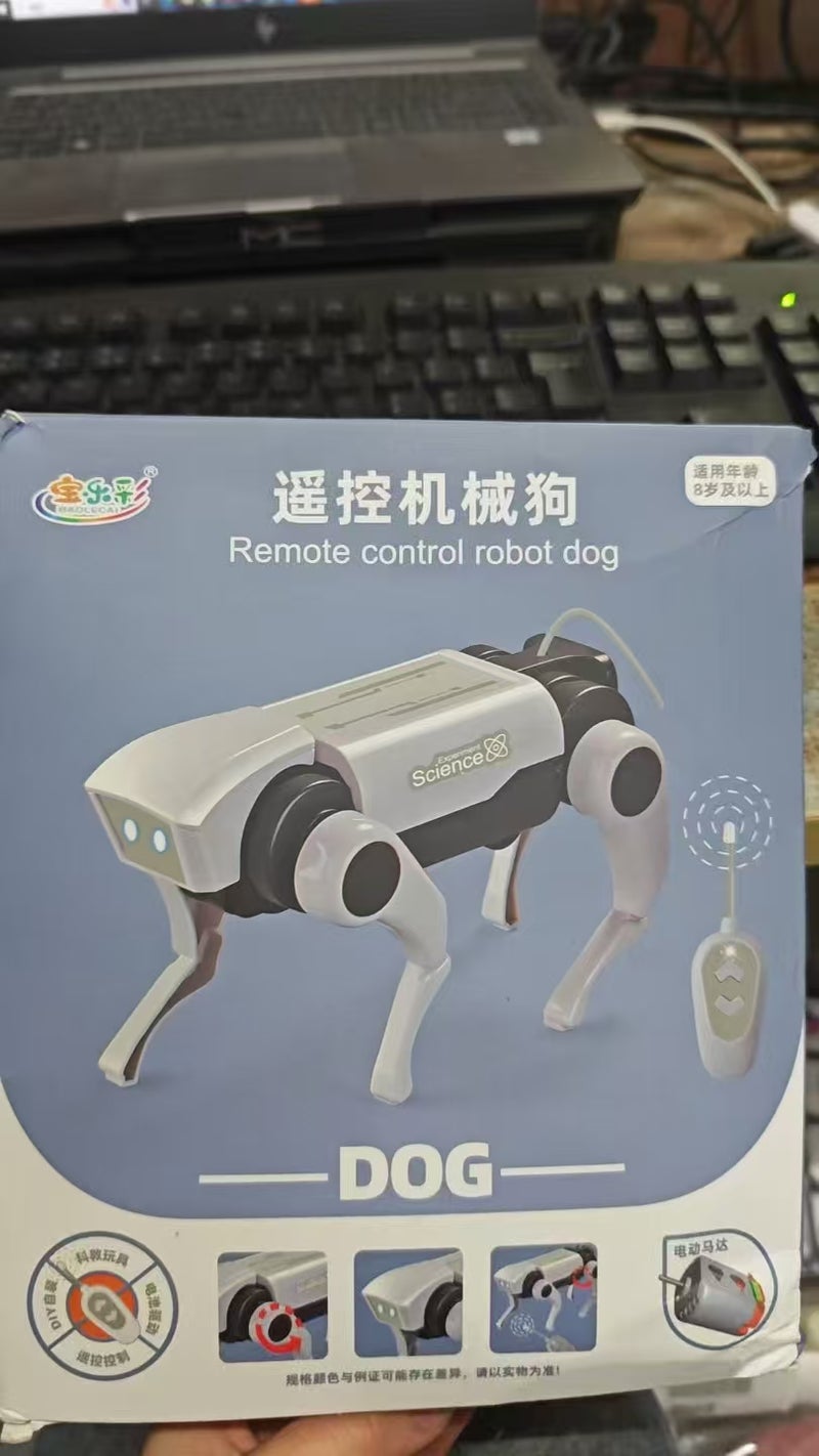 Remote-controlled mechanical dog assembly kit, male mechanical dog, mechanical cat walking DIY